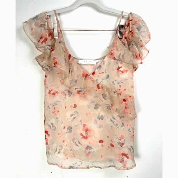 ASTR Romantic Cottagecore Fairy Bohemian Floral Feminine Flowy Coquette Top S - Picture 1 of 6